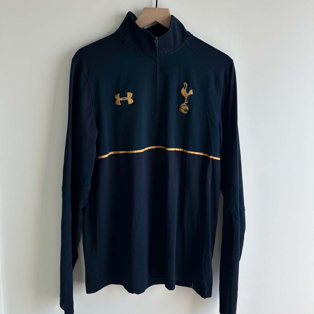 Under Armour Tottenham Hotspur Navy/Gold Quarter-Zip Pullover